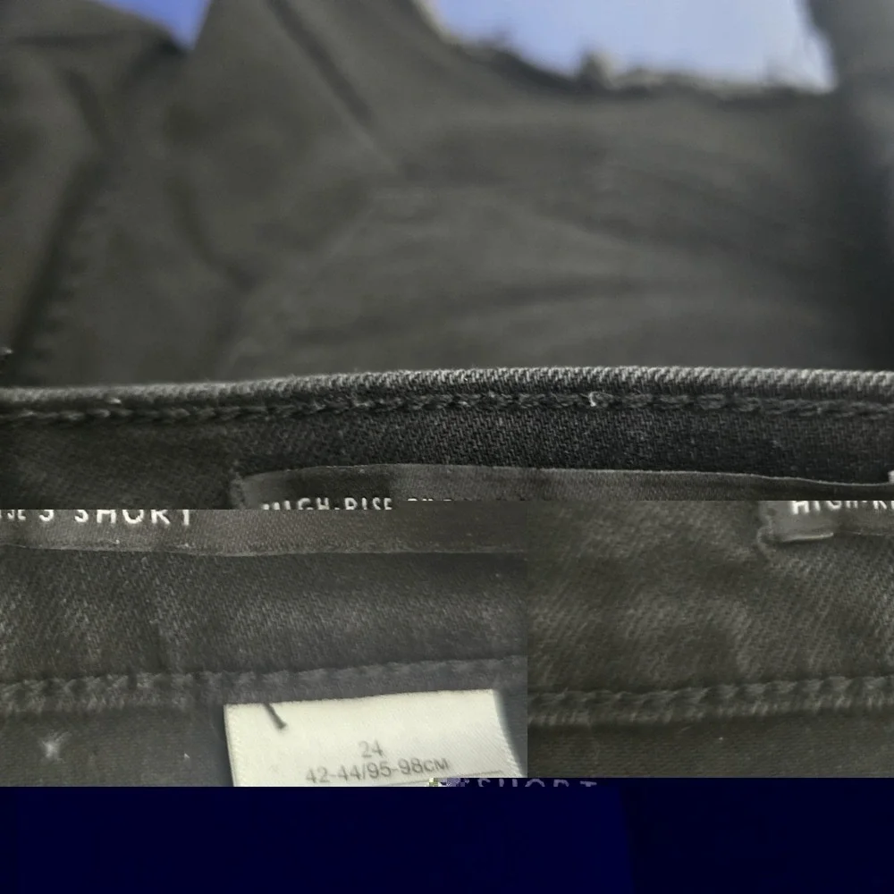Banana Republic Jean Shorts Womens 24 Black‎ Stretch Premium Denim Cutoff 3